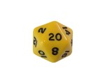 Opaque Yellow D20 20-Sided Polydice